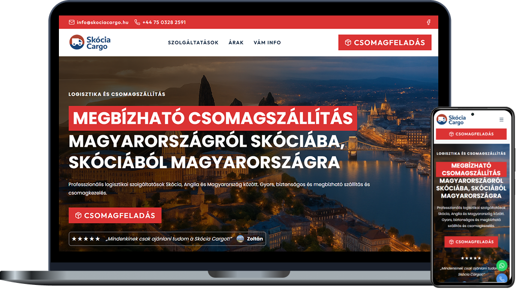 Skócia Cargo referencia projekt